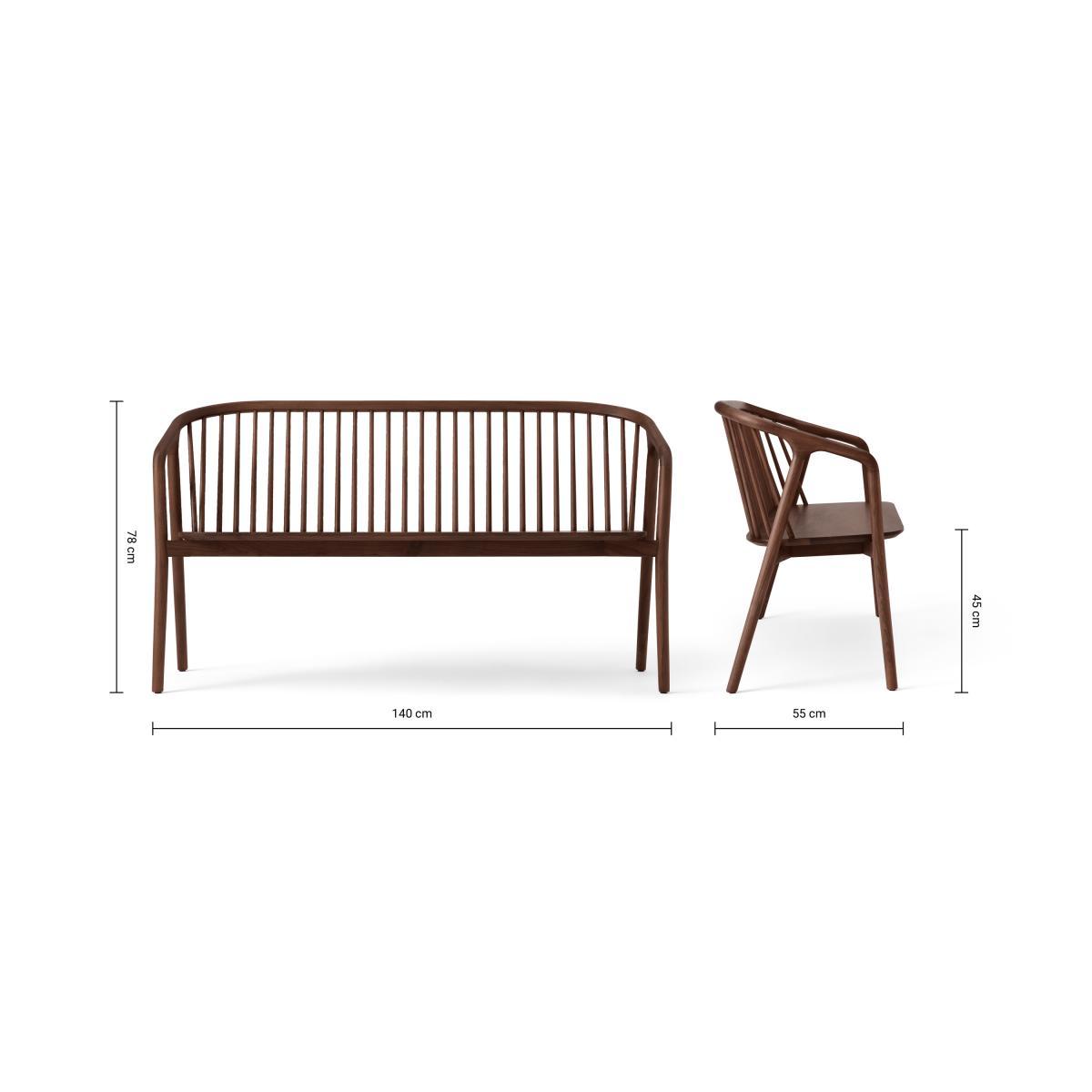 Tacoma Dining Bench, Walnut – image 8