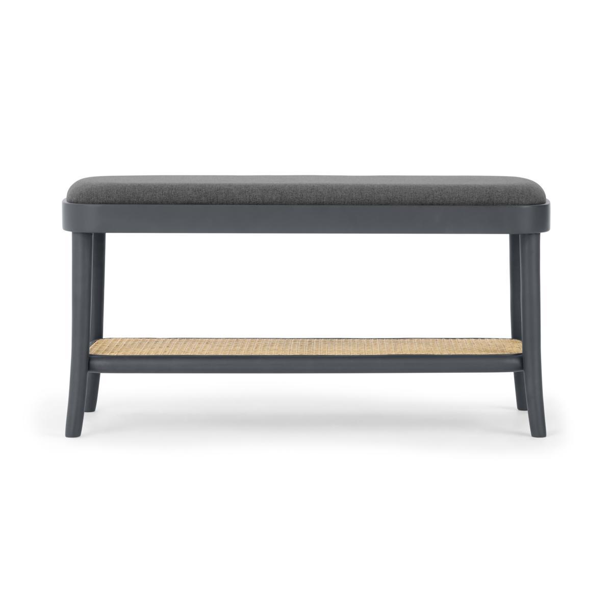 Raleigh Storage Bench, Rattan and Charcoal – image 2