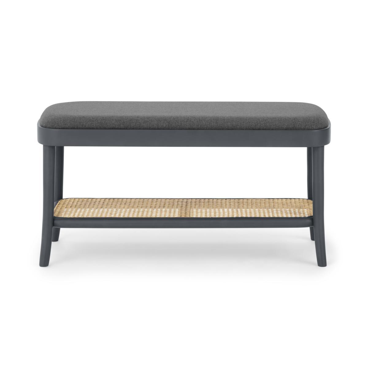 Raleigh Storage Bench, Rattan and Charcoal – image 6