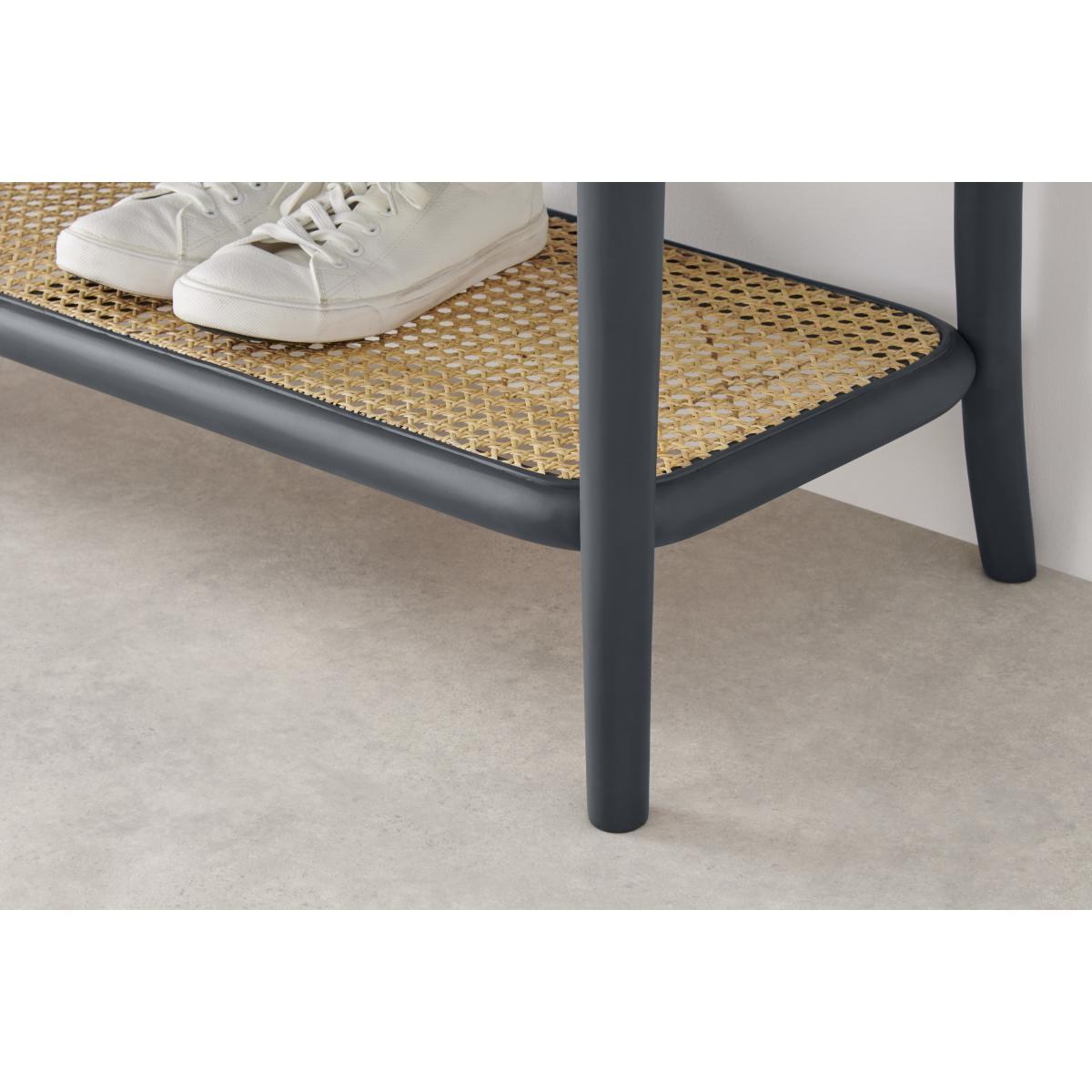 Raleigh Storage Bench, Rattan and Charcoal – image 7