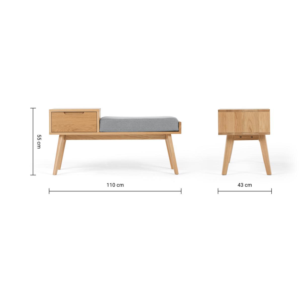 Jenson Storage Bench, Oak – image 10