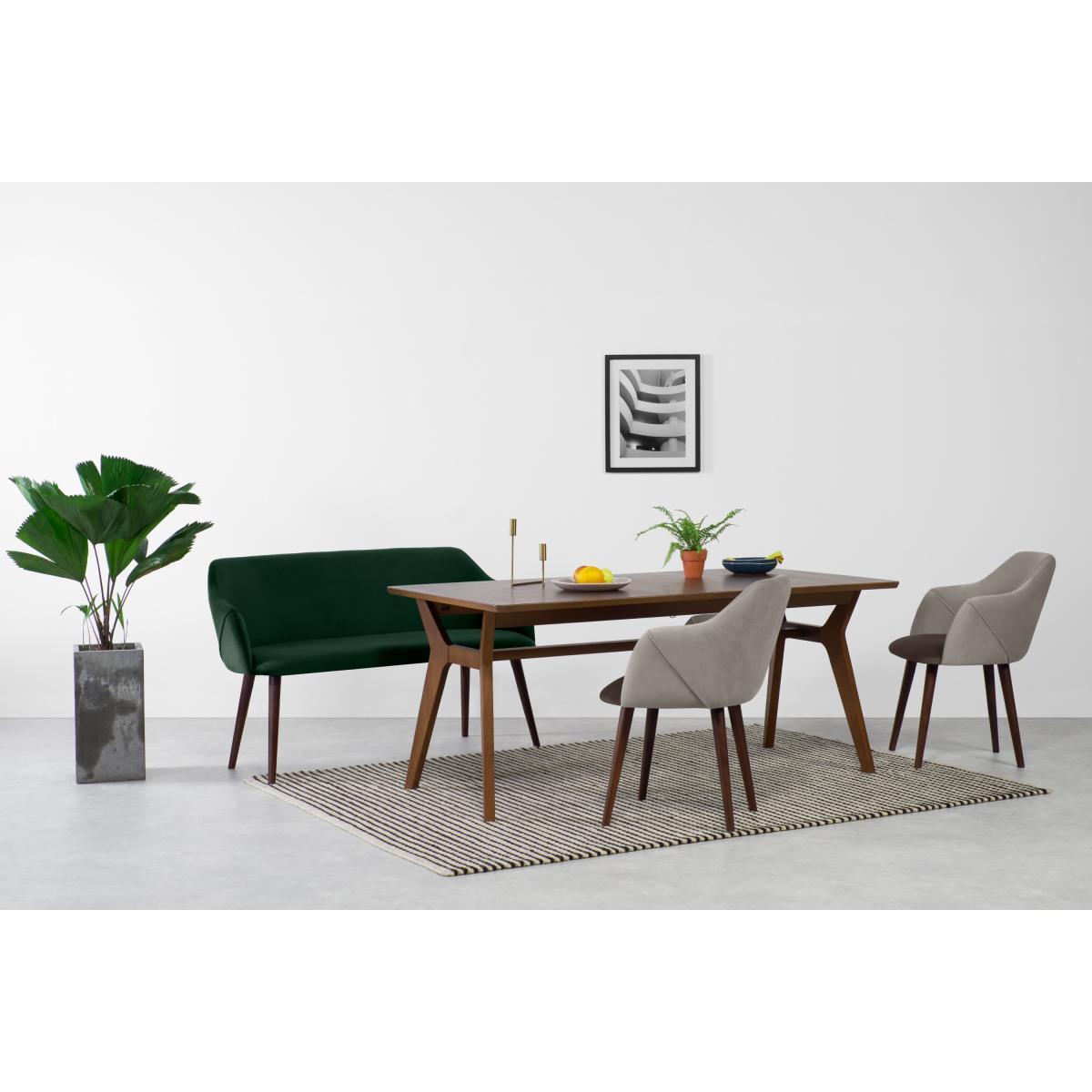 Lule Dining Bench, Pine Green Velvet – image 4