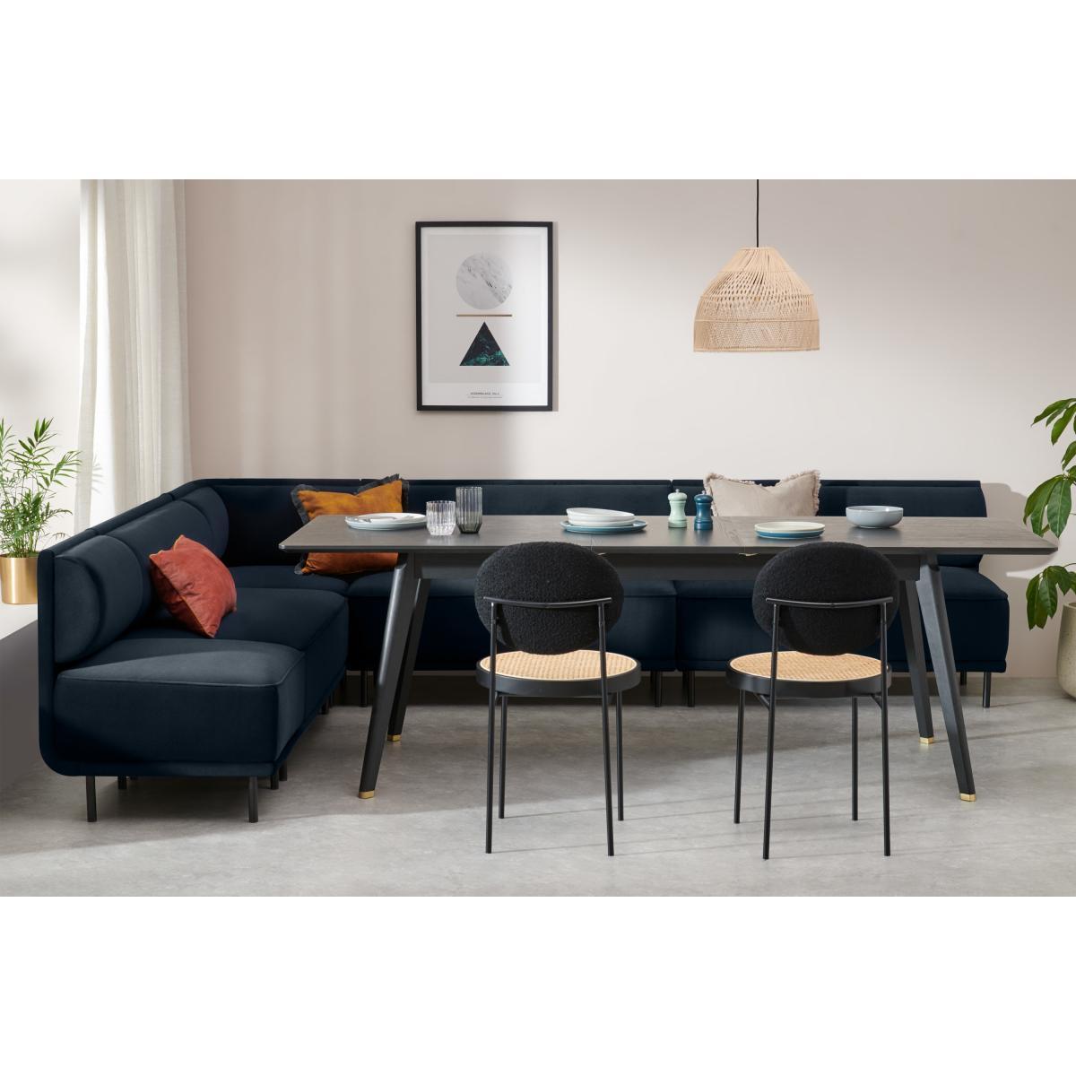 Bozzelli Dining Bench Set, Large, Moonlight Blue Velvet – image 3