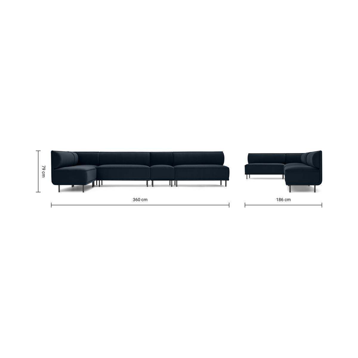 Bozzelli Dining Bench Set, Large, Moonlight Blue Velvet – image 8