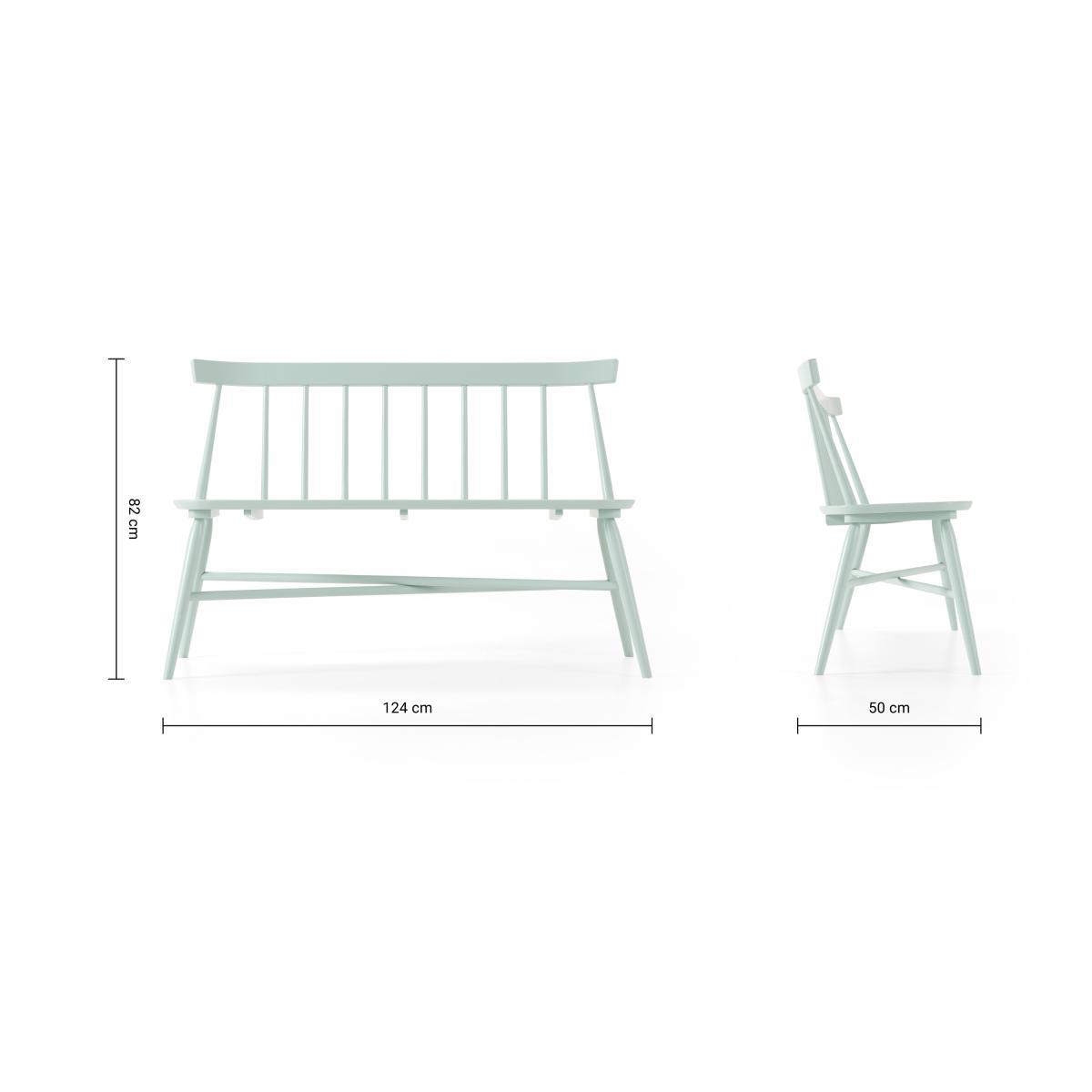 Bromley Dining Bench, Mint – image 9