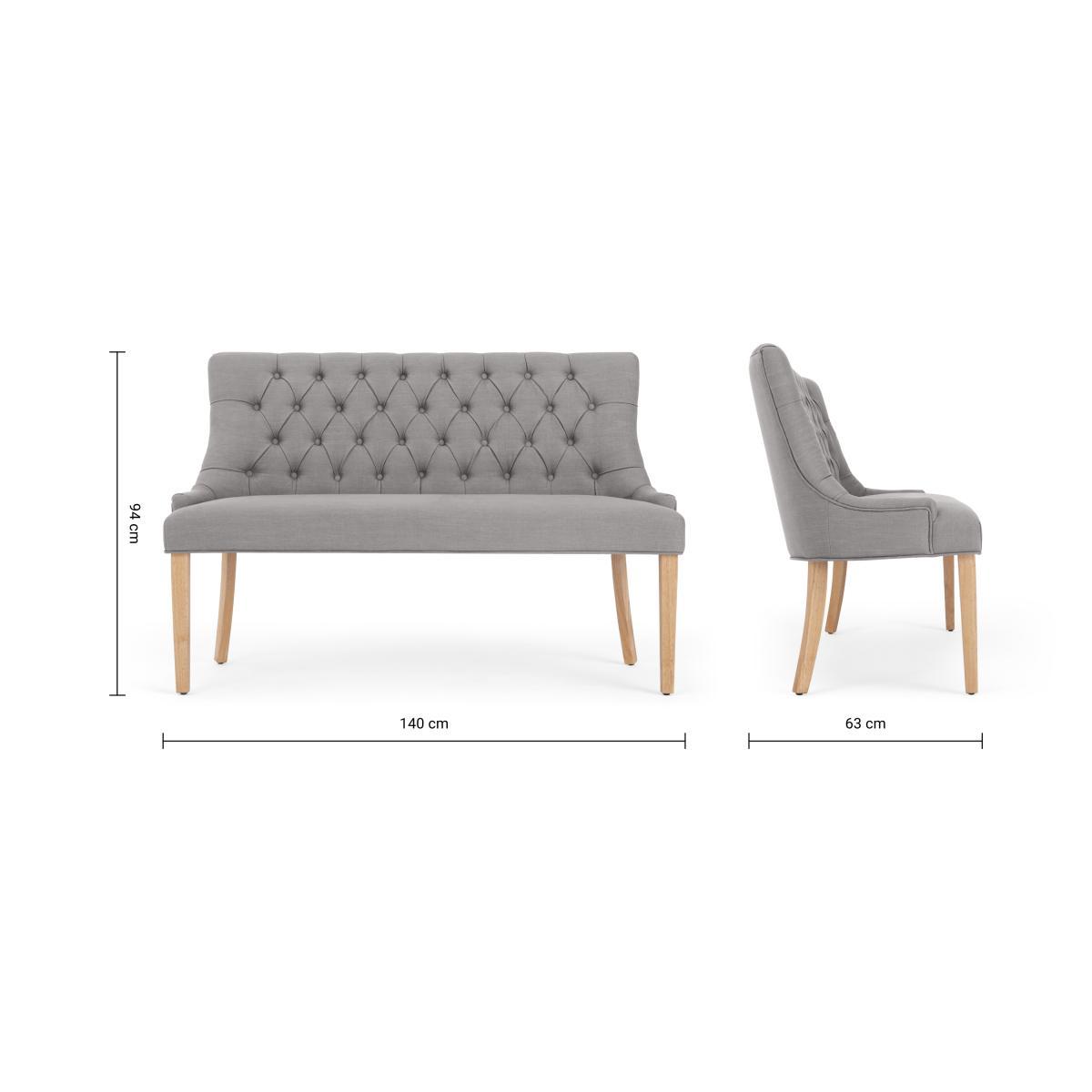 Flynn Dining Bench, Graphite Grey – image 9