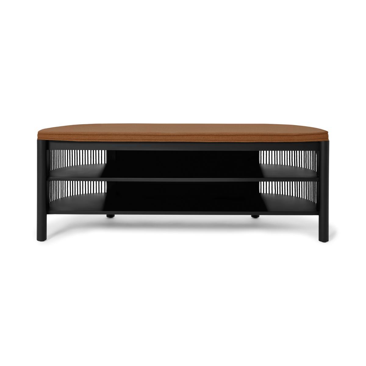 Tamana Hallway Bench, Black Acacia Wood & Cord – image 2