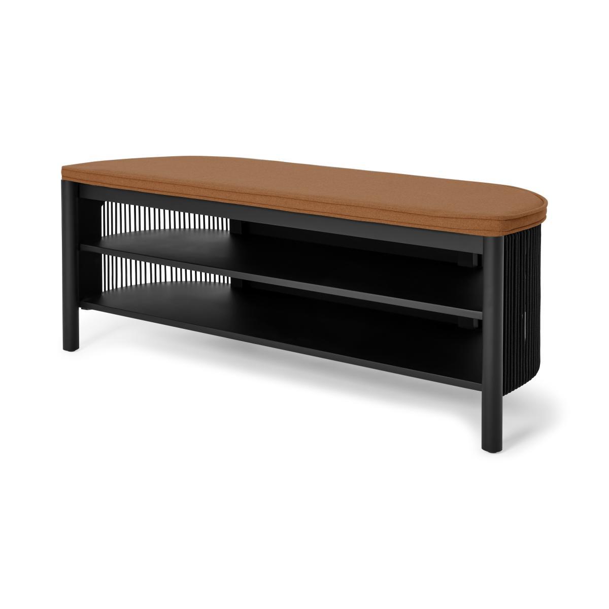 Tamana Hallway Bench, Black Acacia Wood & Cord – image 3
