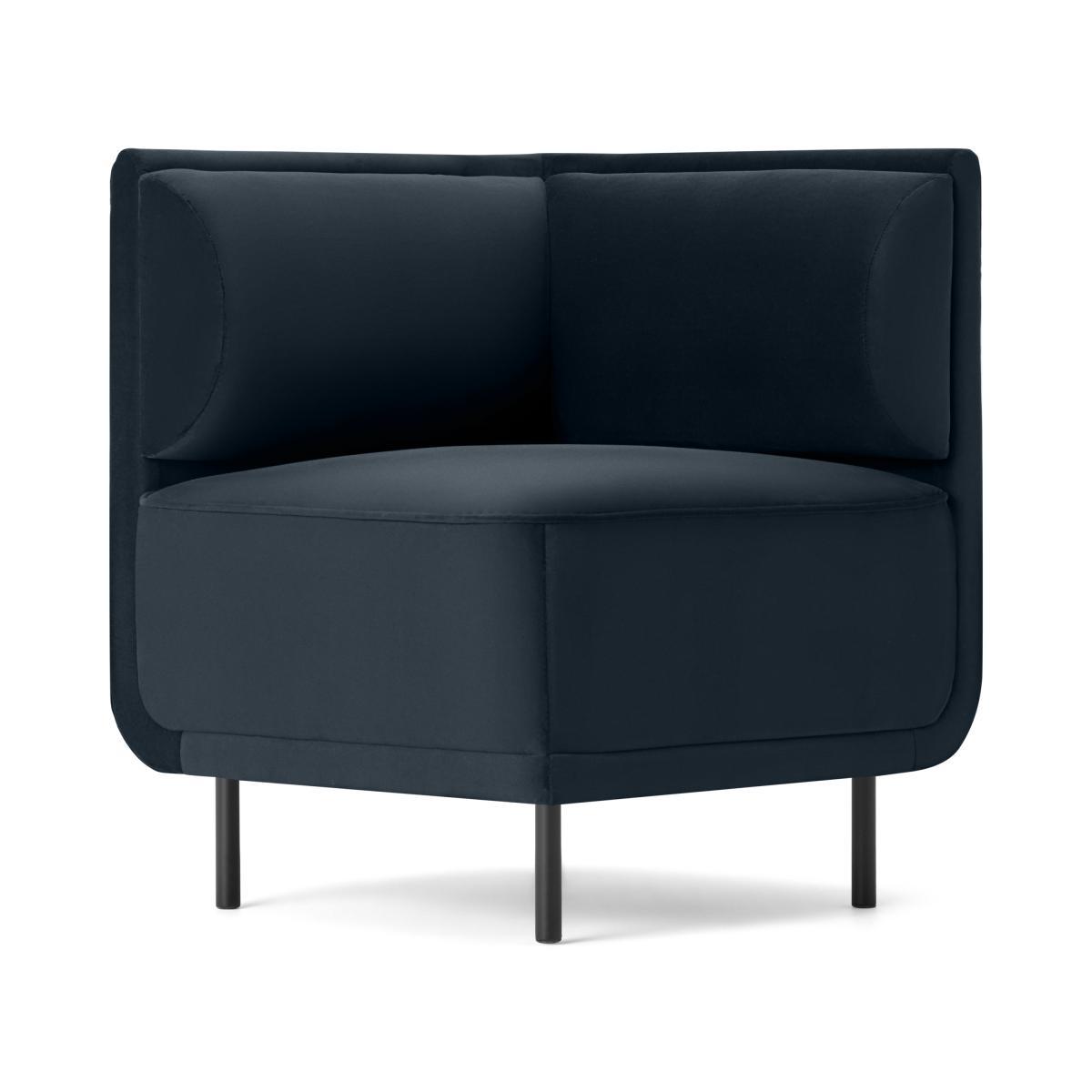 Bozzelli Corner Dining Bench, Moonlight Blue Velvet – image 2