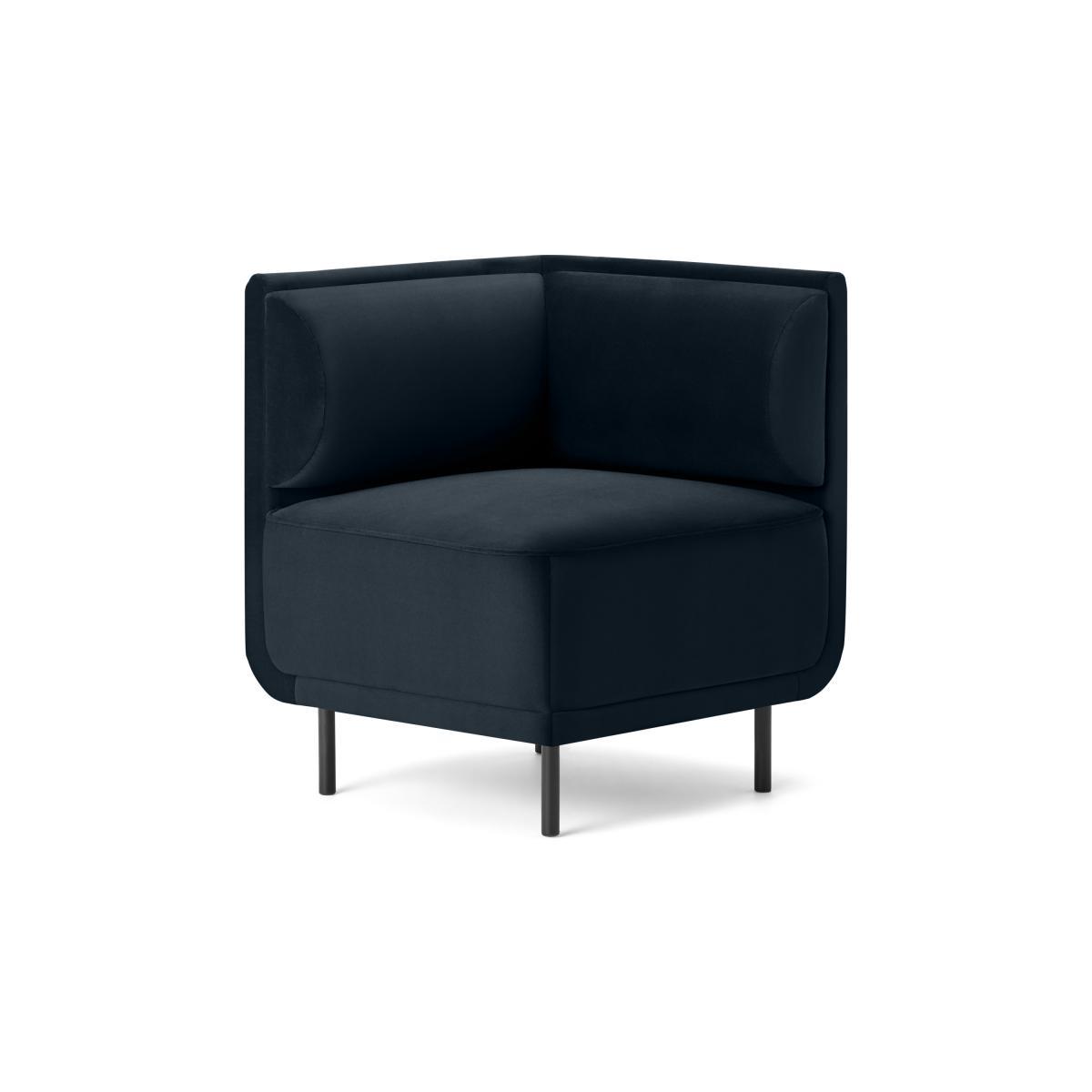 Bozzelli Corner Dining Bench, Moonlight Blue Velvet – image 3