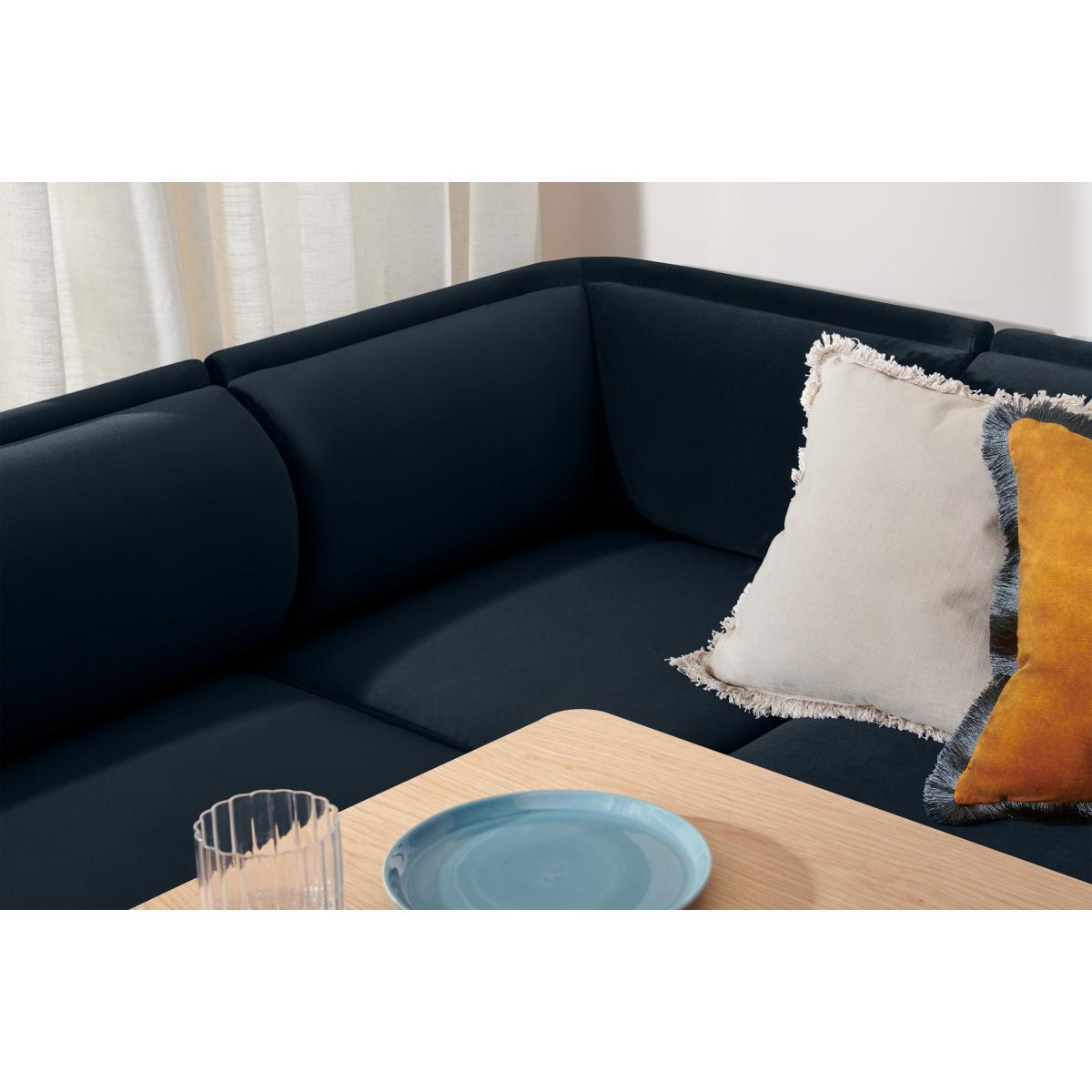 Bozzelli Corner Dining Bench, Moonlight Blue Velvet – image 6