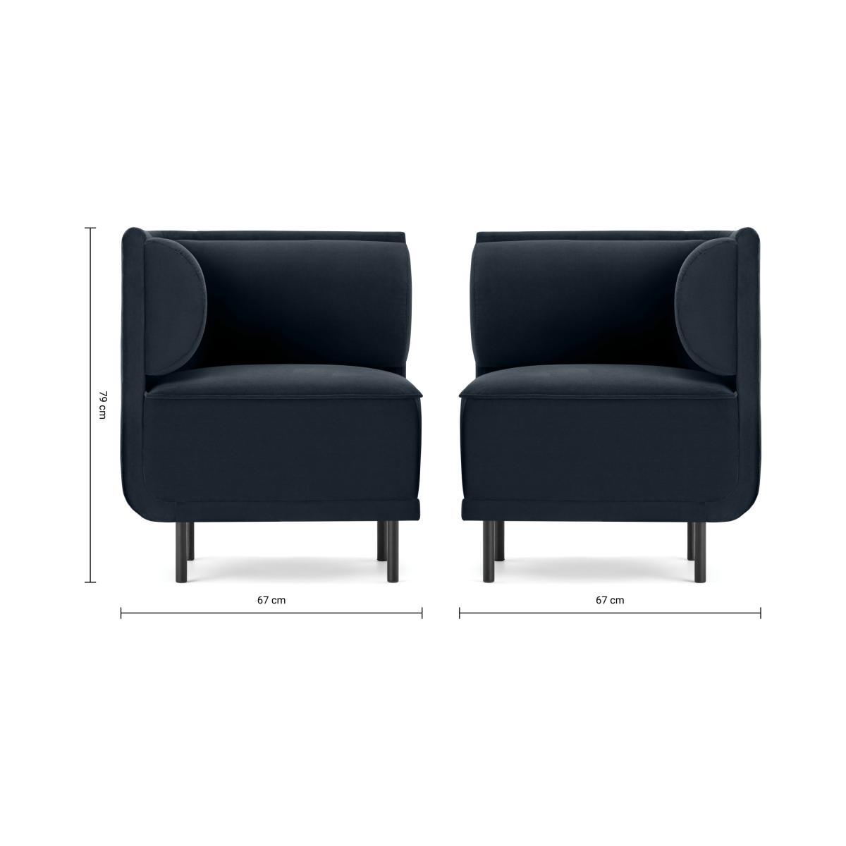 Bozzelli Corner Dining Bench, Moonlight Blue Velvet – image 9