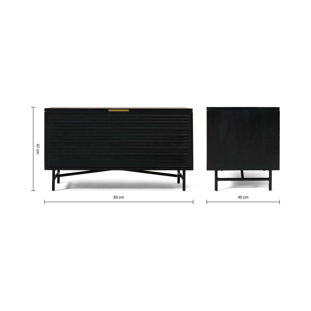 Haines Storage Trunk, Charcoal Black Mango Wood – image 3