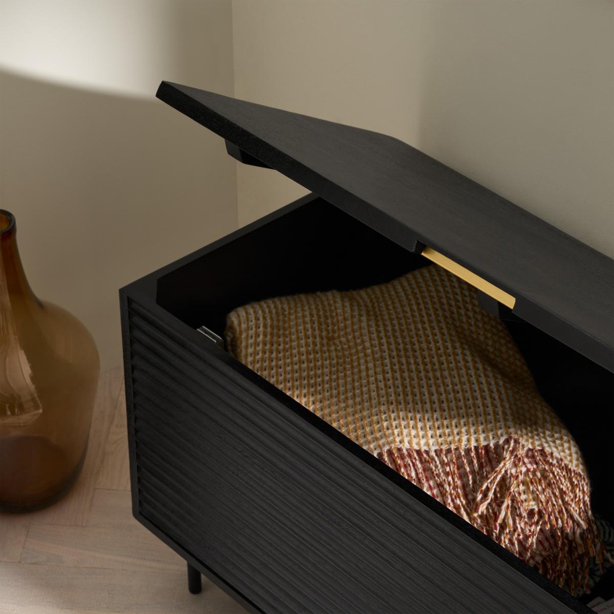 Haines Storage Trunk, Charcoal Black Mango Wood – image 5