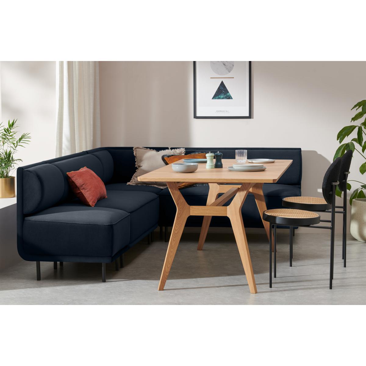 Bozzelli Dining Bench Set, Standard, Moonlight Blue Velvet – image 3