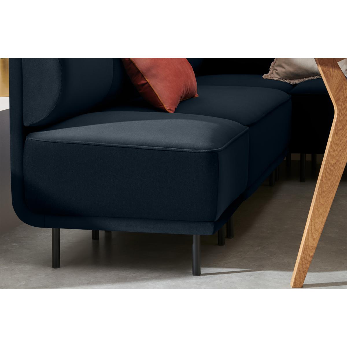 Bozzelli Dining Bench Set, Standard, Moonlight Blue Velvet – image 4