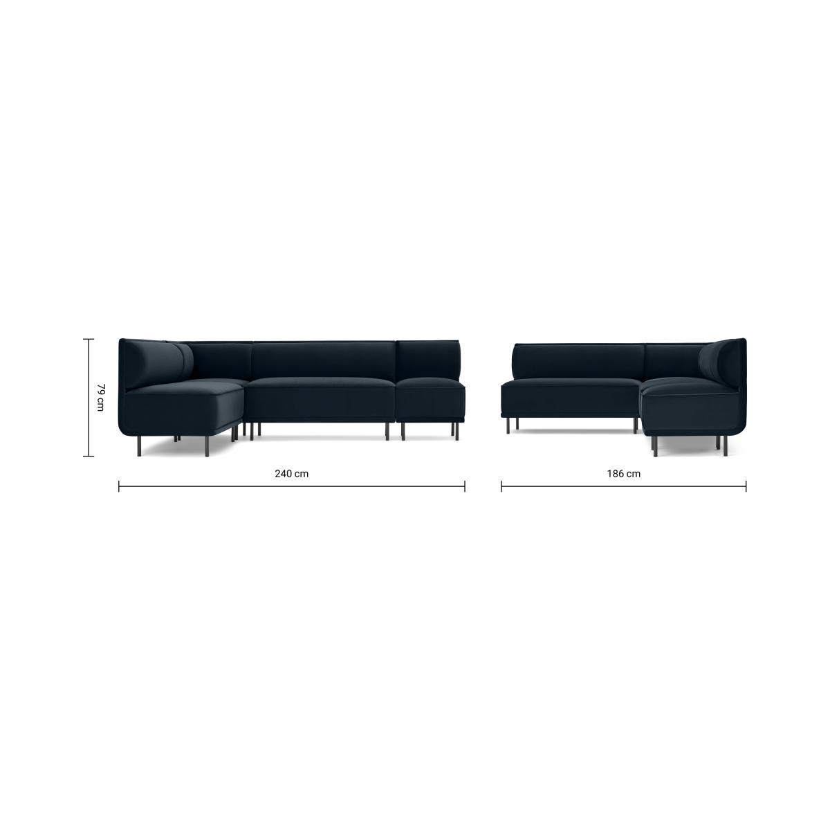 Bozzelli Dining Bench Set, Standard, Moonlight Blue Velvet – image 8