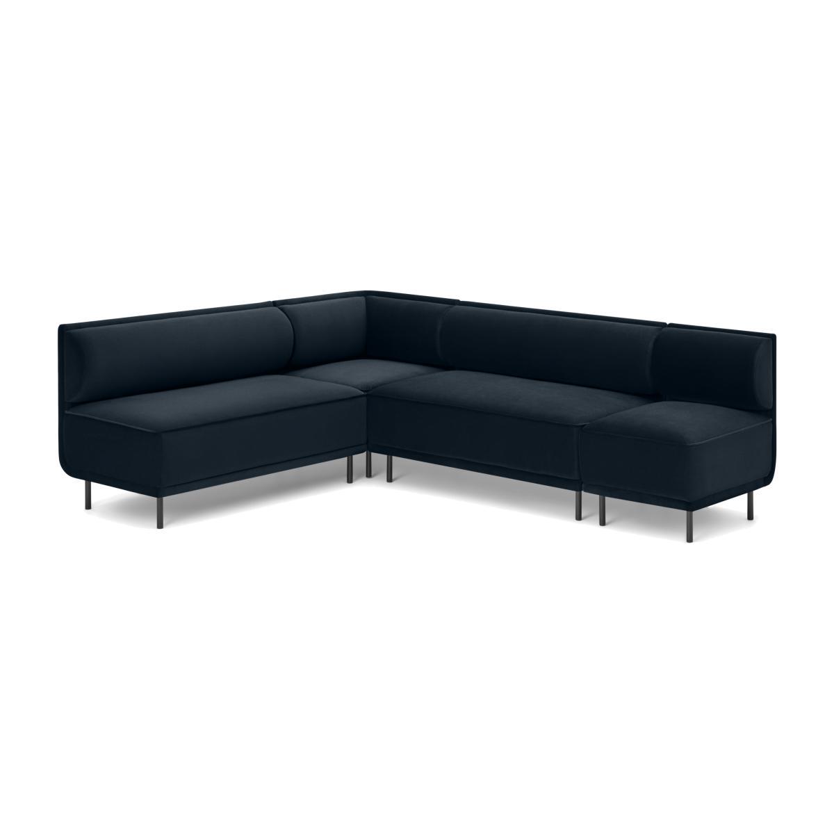 Bozzelli Dining Bench Set, Standard, Moonlight Blue Velvet – image 1