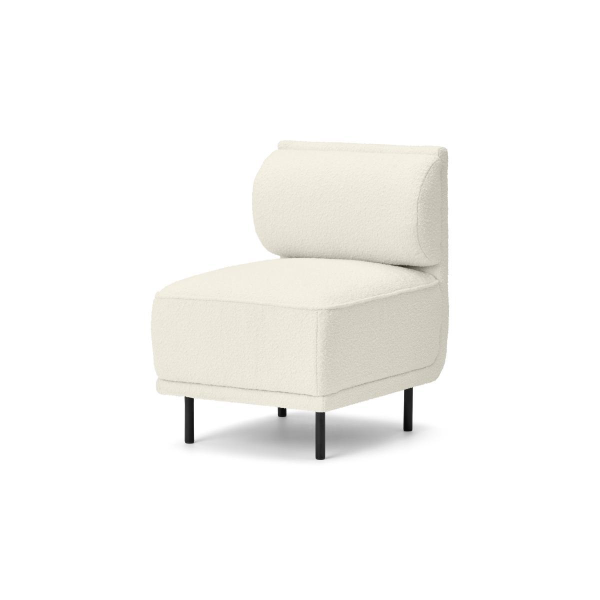 Bozzelli Narrow Dining Bench, Whitewash Boucle – image 3