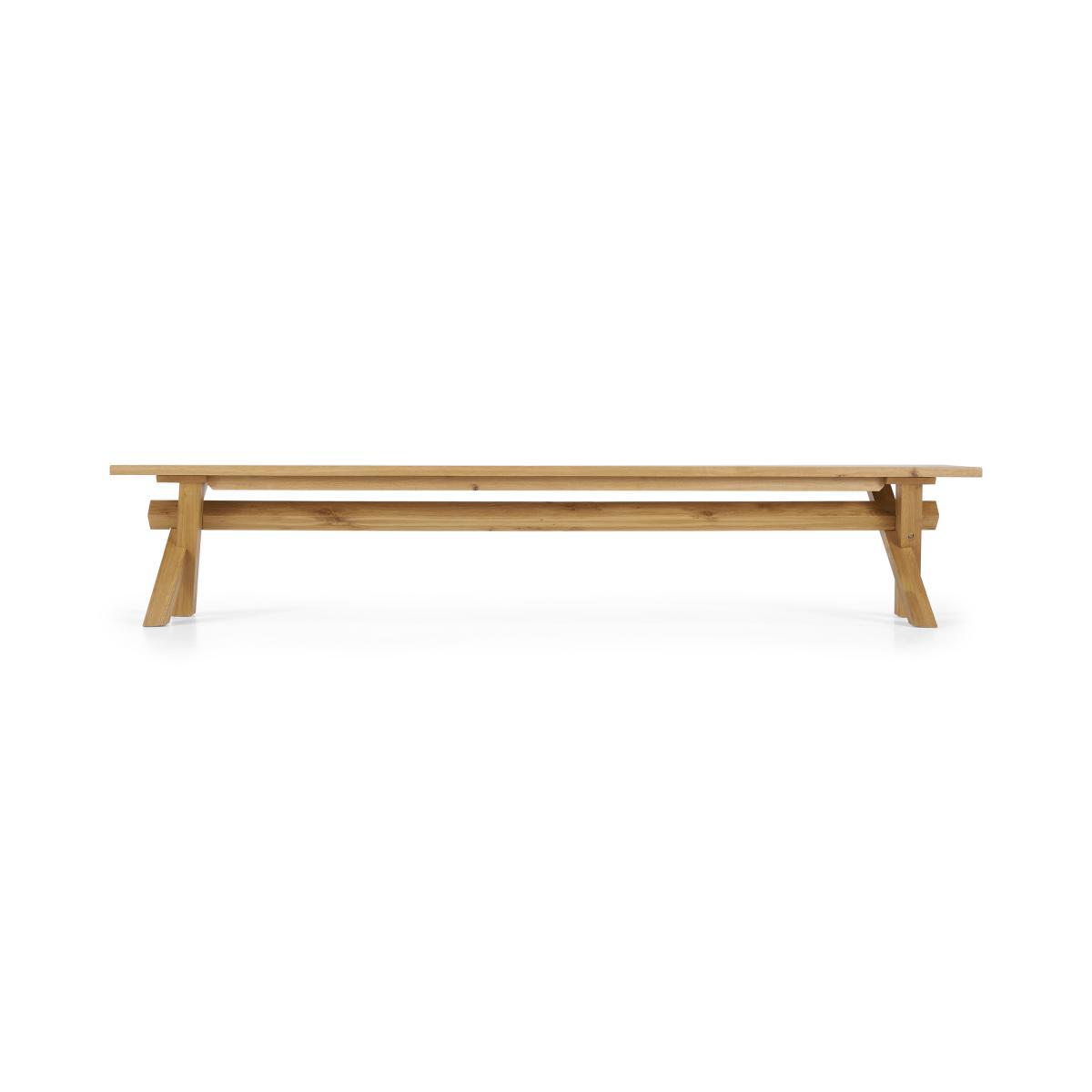 Bayron 5 Seat Dining Bench, Brushed Solid Oak – image 2