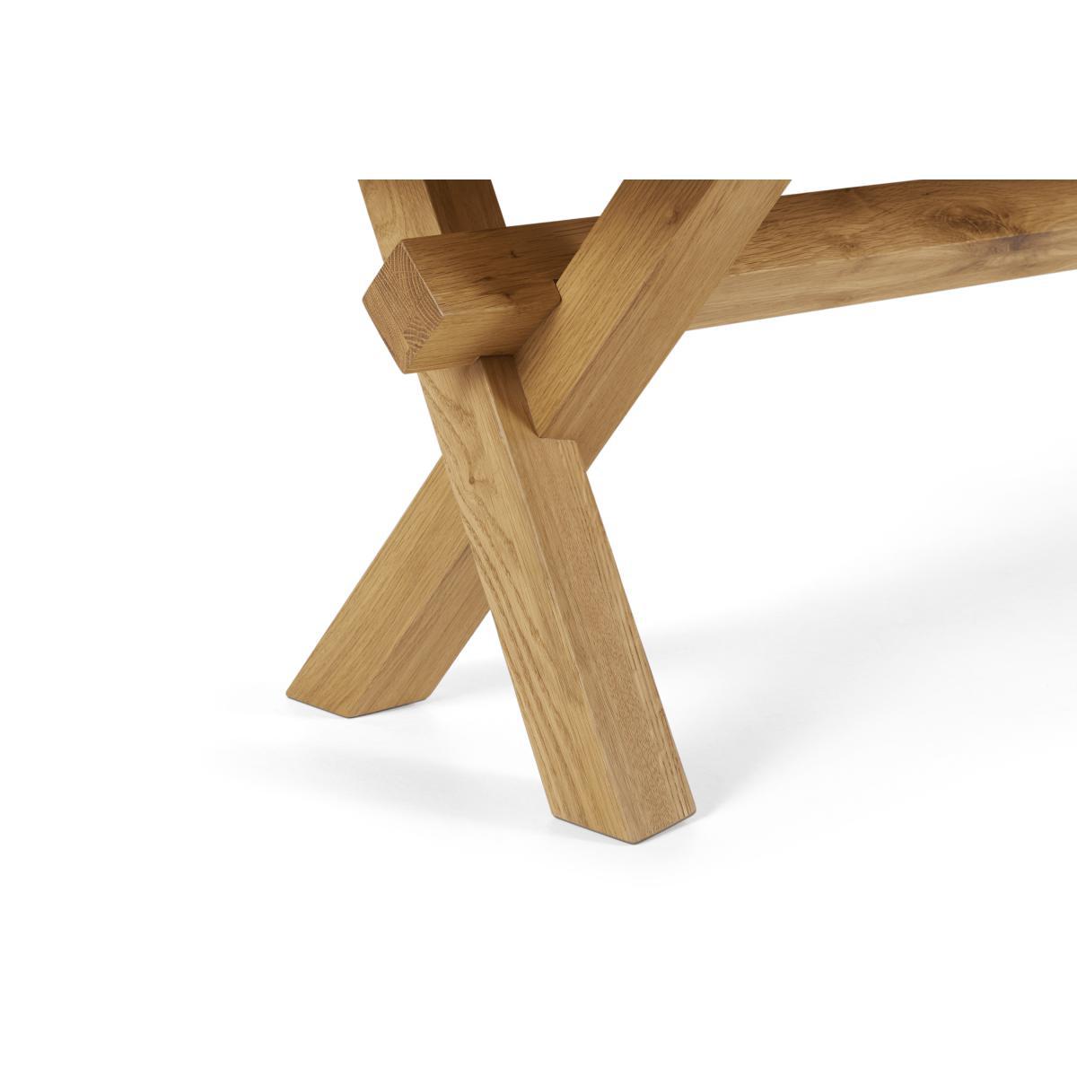 Bayron 5 Seat Dining Bench, Brushed Solid Oak – image 7