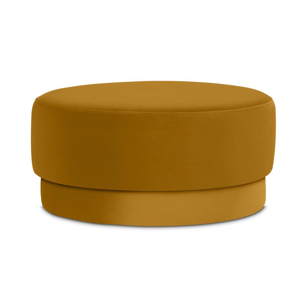 Volta Pouffe, Large, Vintage Ochre Velvet – image 2