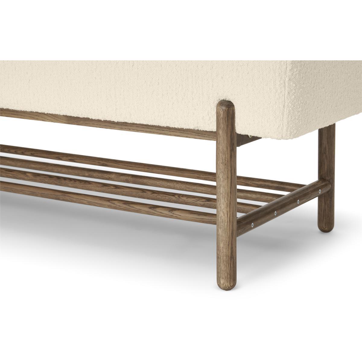 Assim Storage Bench, Whitewash Boucle & Dark Stain Oak – image 7