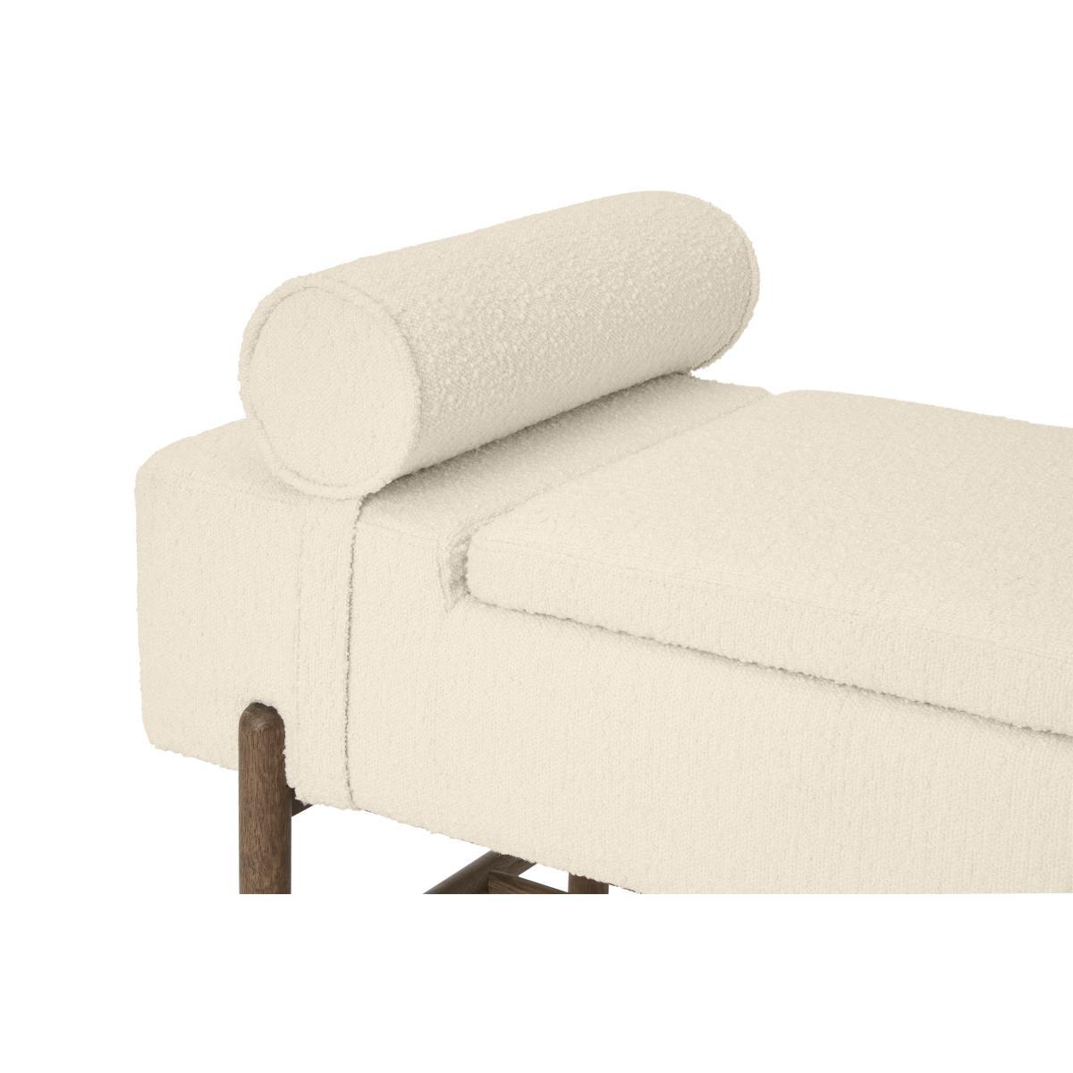 Assim Storage Bench, Whitewash Boucle & Dark Stain Oak – image 8