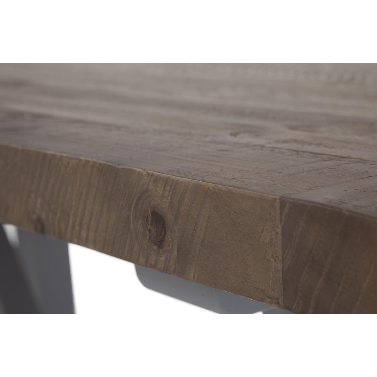 Iona Large Bench, Solid Pine and Pebble Grey – image 9
