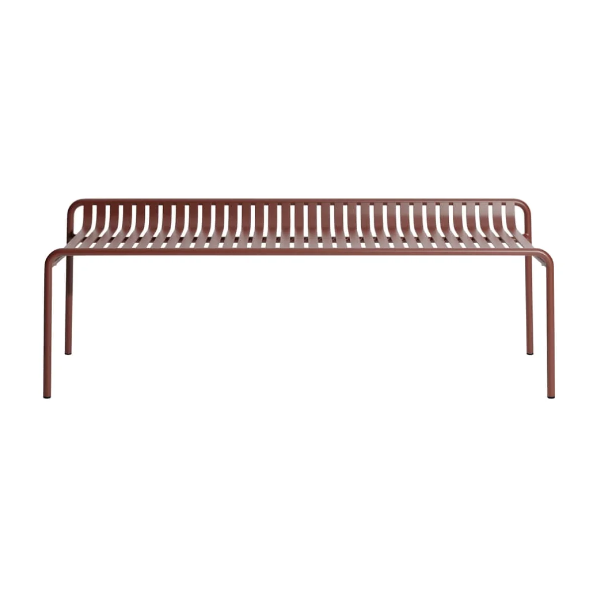 Week-end Bench metal red / Aluminium - L 156 cm - Petite Friture – image 1
