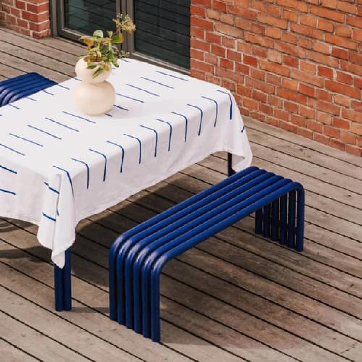 Nokk Bench metal blue / L 114 cm - NOO.MA – image 2