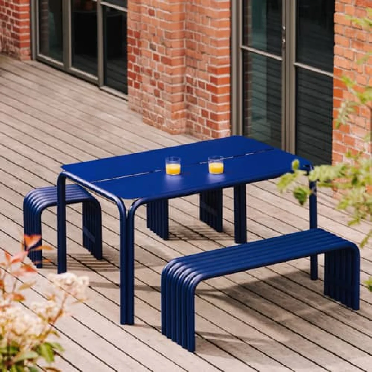 Nokk Bench metal blue / L 114 cm - NOO.MA – image 3