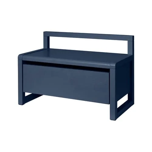 Little Architect Children's bench wood blue / Storage with sliding drawer - L 60 cm - Ferm Living – image 2