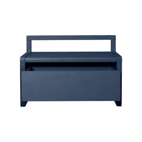 Little Architect Children's bench wood blue / Storage with sliding drawer - L 60 cm - Ferm Living – image 3