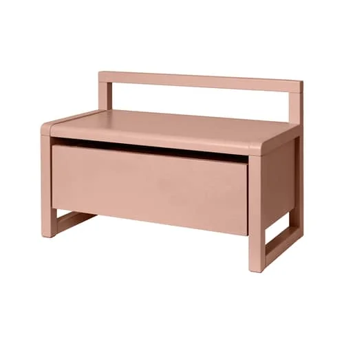Little Architect Children's bench wood pink / Storage with sliding drawer - L 60 cm - Ferm Living – image 2
