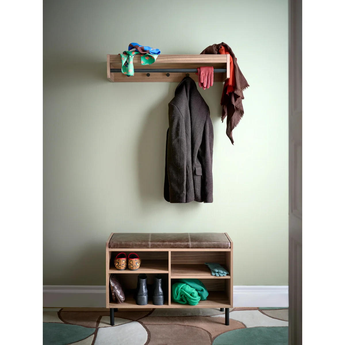 Maze Gentle storage bench Walnut 78x53x35 cm – image 3