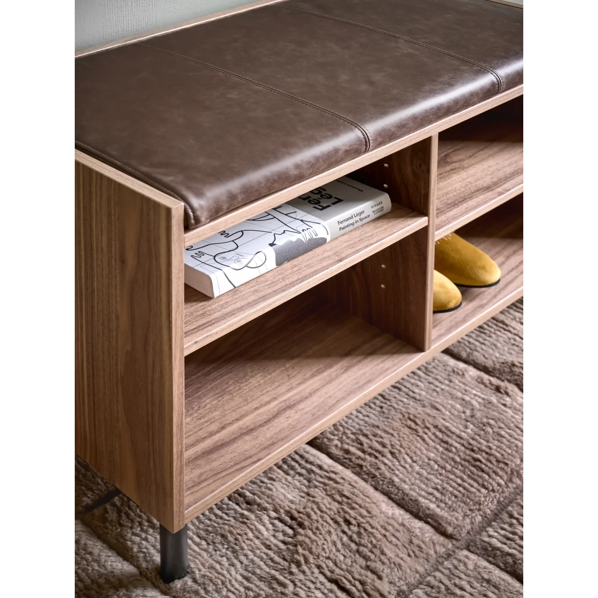 Maze Gentle storage bench Walnut 78x53x35 cm – image 4