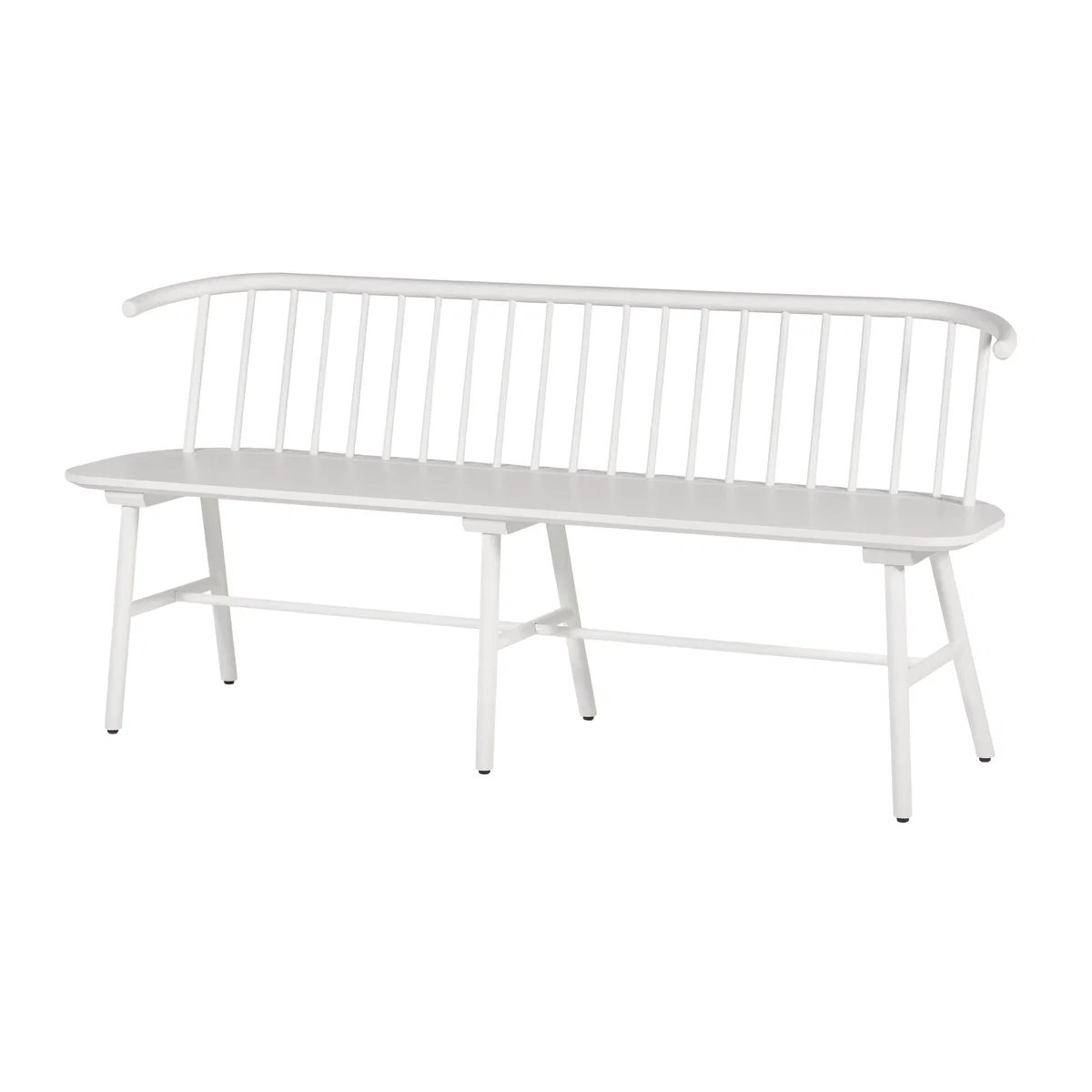 NJRD VIOR bench with backrest White-lacquered oak – image 1