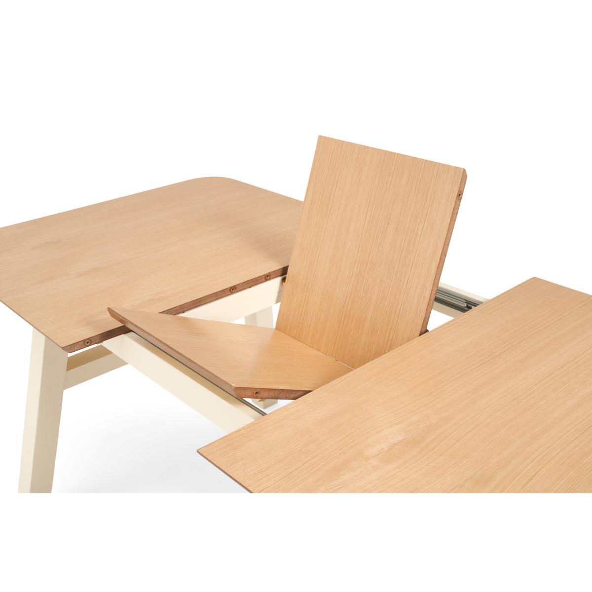 Ex-display Laurel Oak And Cream Table And TWO Benches – image 4