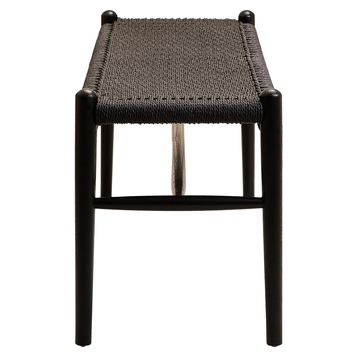 Cebu Black Woven Rope and Wooden Bench – image 4