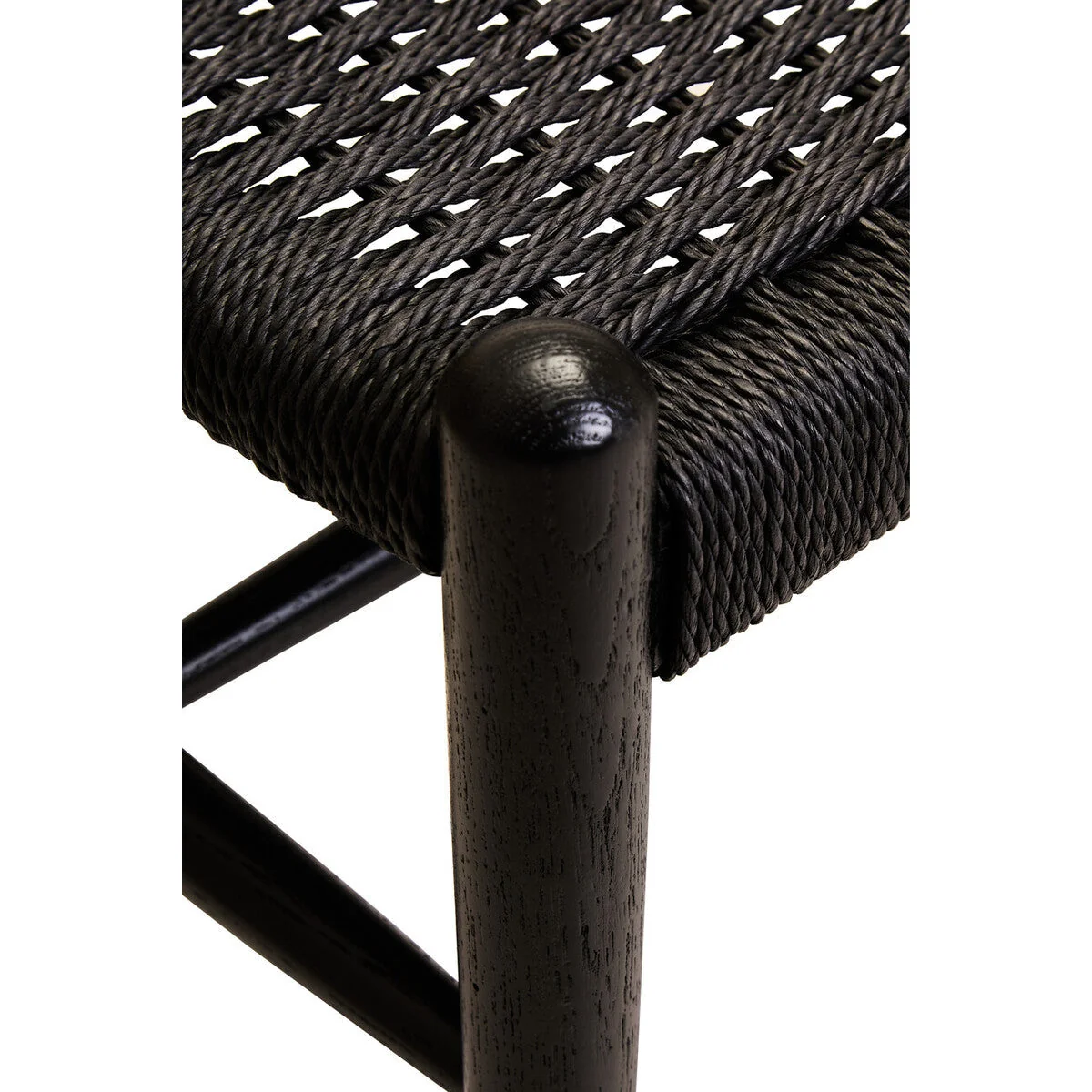 Cebu Black Woven Rope and Wooden Bench – image 7