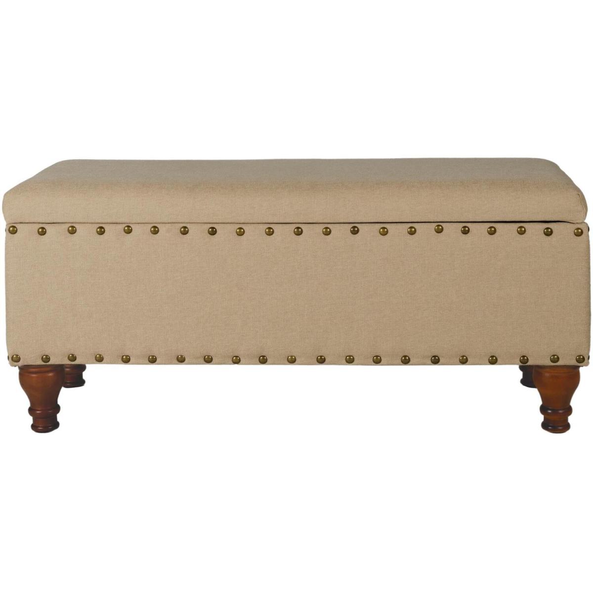 Chelsea Storage Ottoman Bench - Tan – image 2