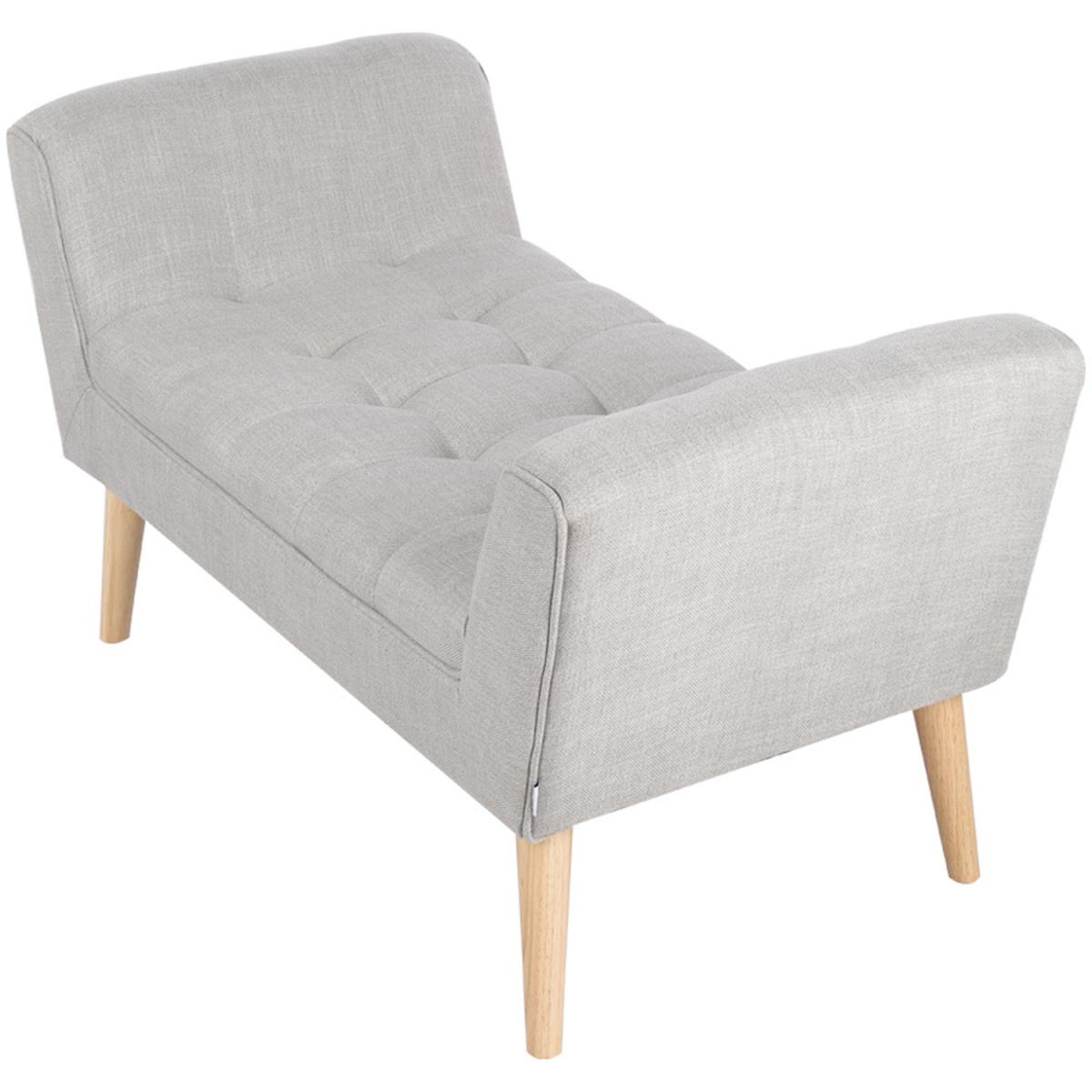 Upholstered Window Seat Bench - Grey – image 3