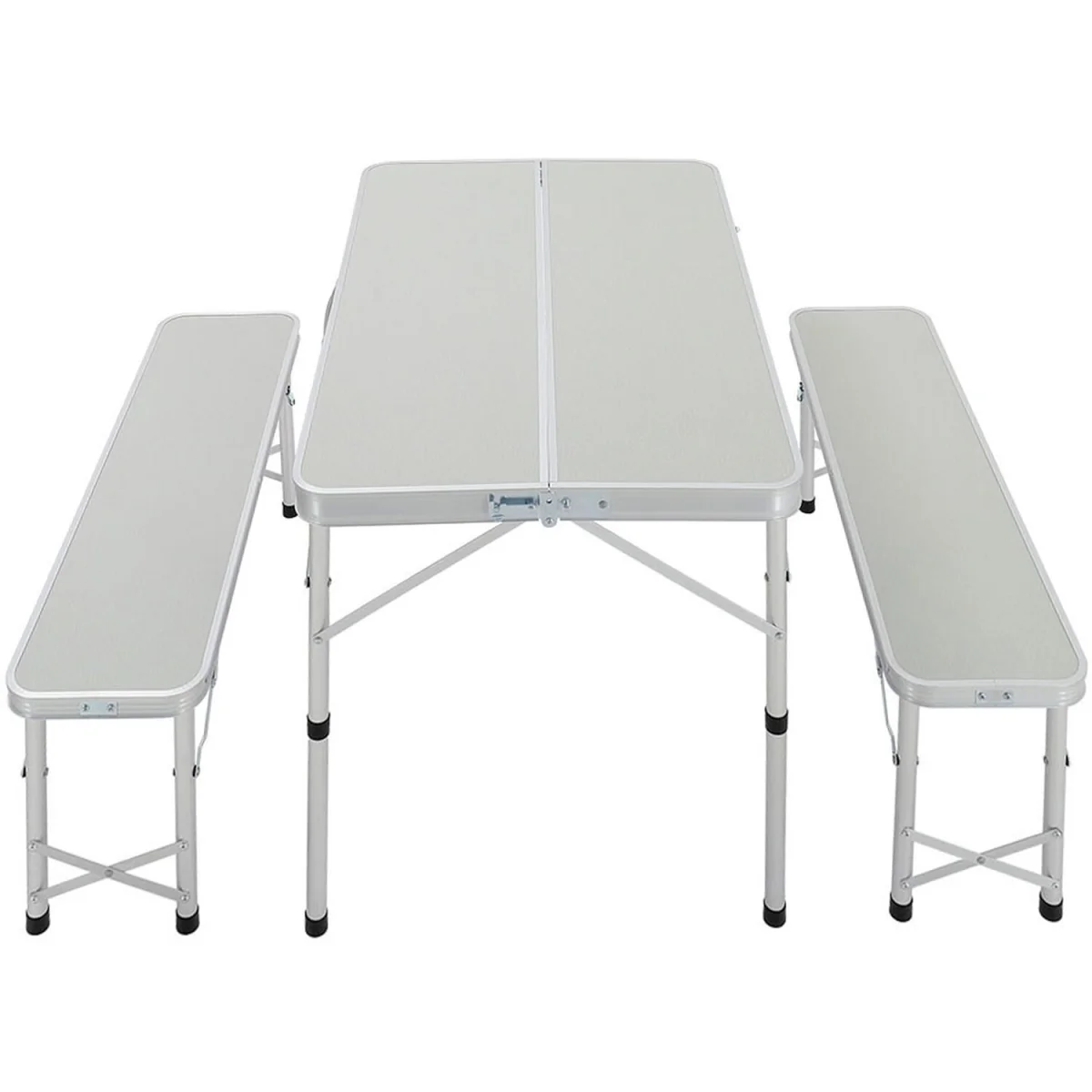 Folding Bench and Table Set - Silver – image 4