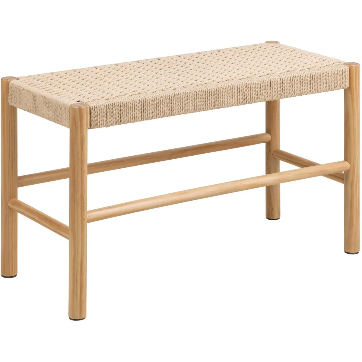 Wyld Haus Tilst Bench - Handwoven Paper Cord Seat, Pine Legs - Natural – image 2