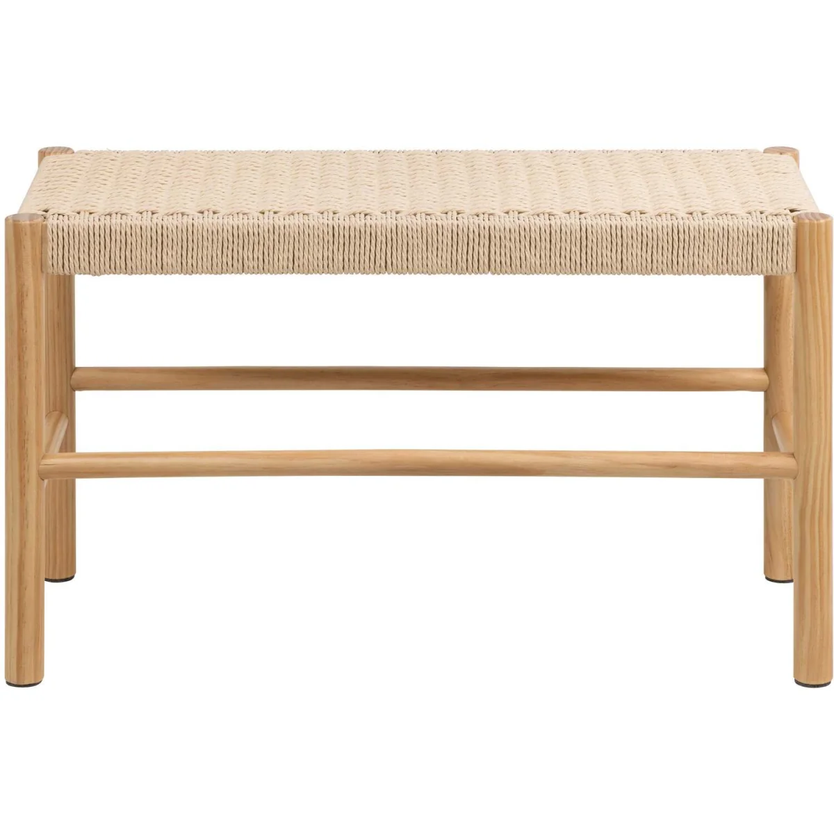 Wyld Haus Tilst Bench - Handwoven Paper Cord Seat, Pine Legs - Natural – image 3