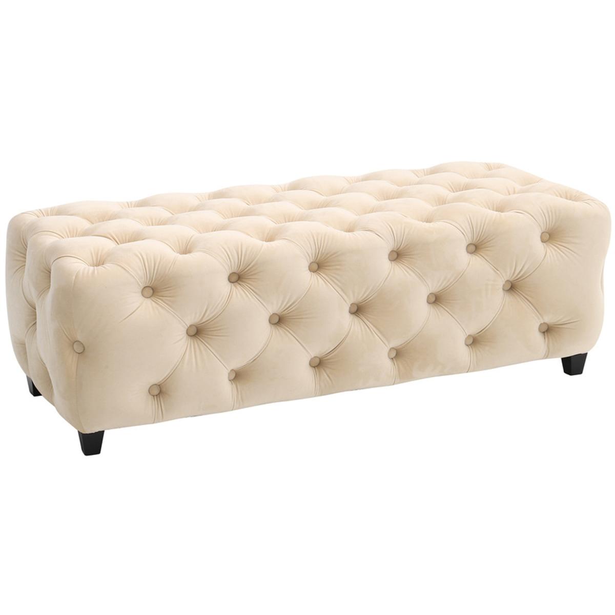 Velvet Bench Seat - Beige – image 4