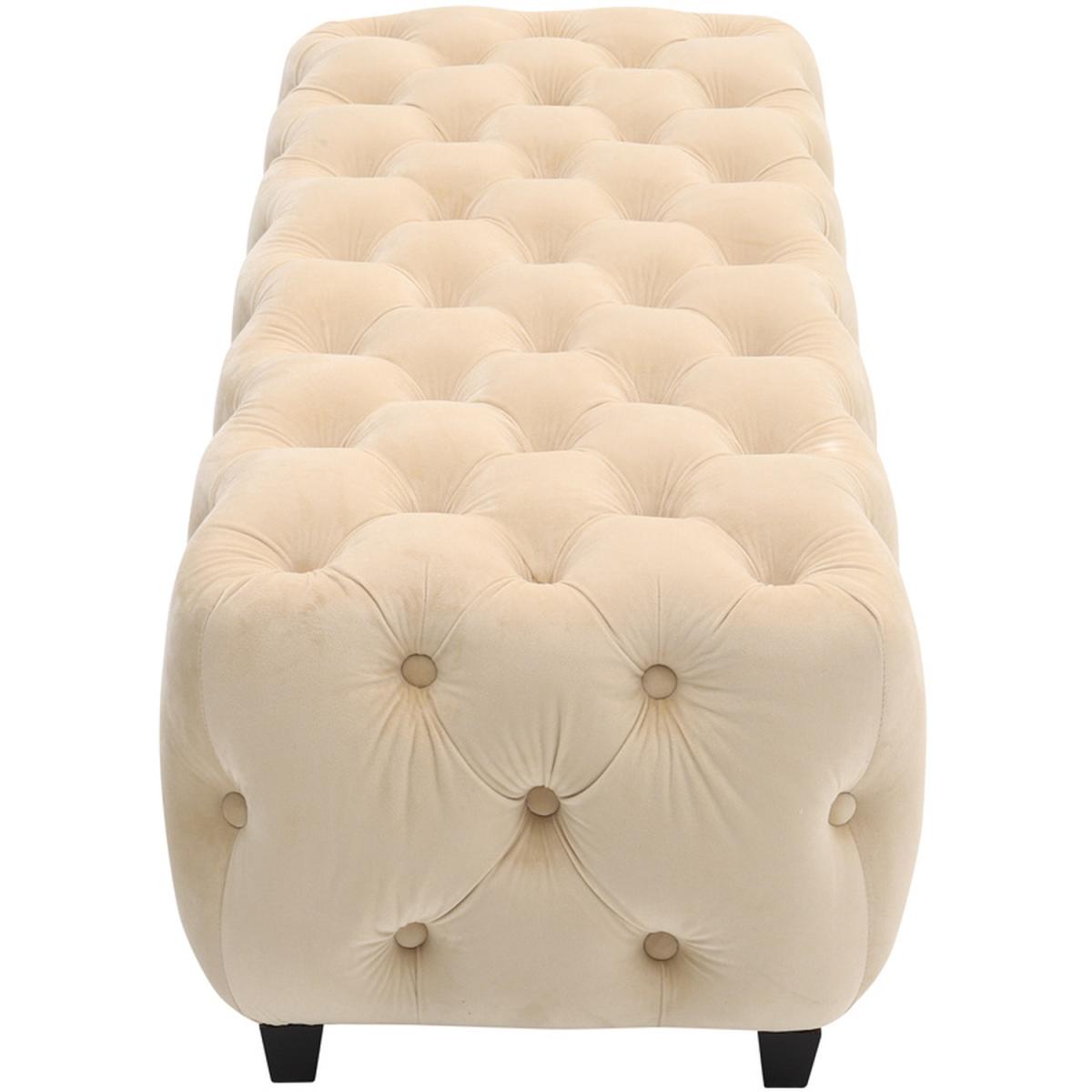 Velvet Bench Seat - Beige – image 6