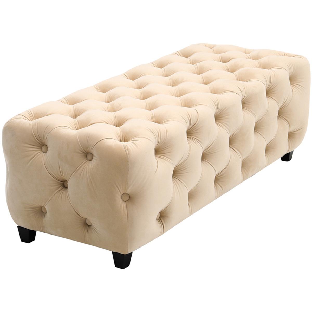 Velvet Bench Seat - Beige – image 9