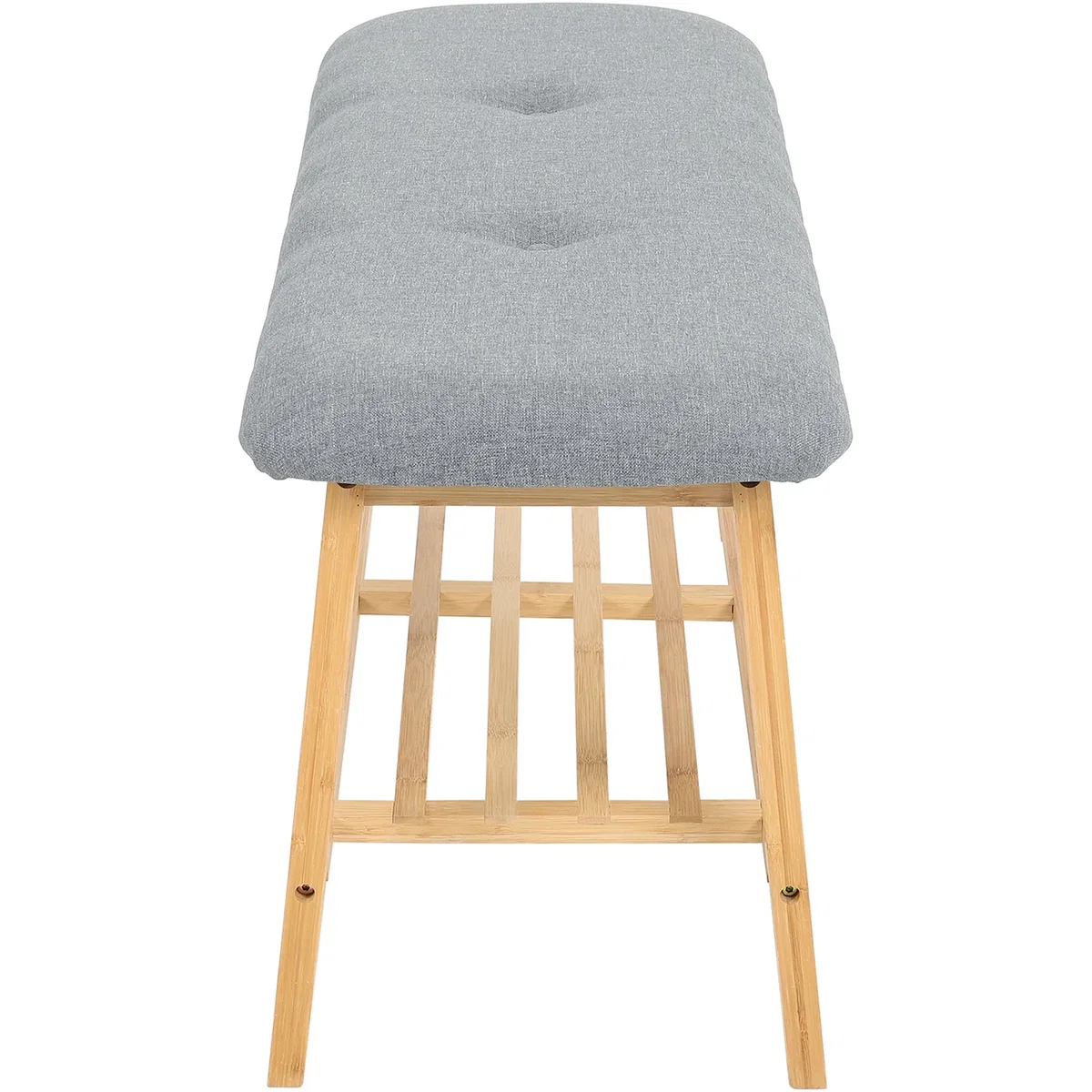 Lifeideas Bamboo Shoe Bench - Grey – image 3
